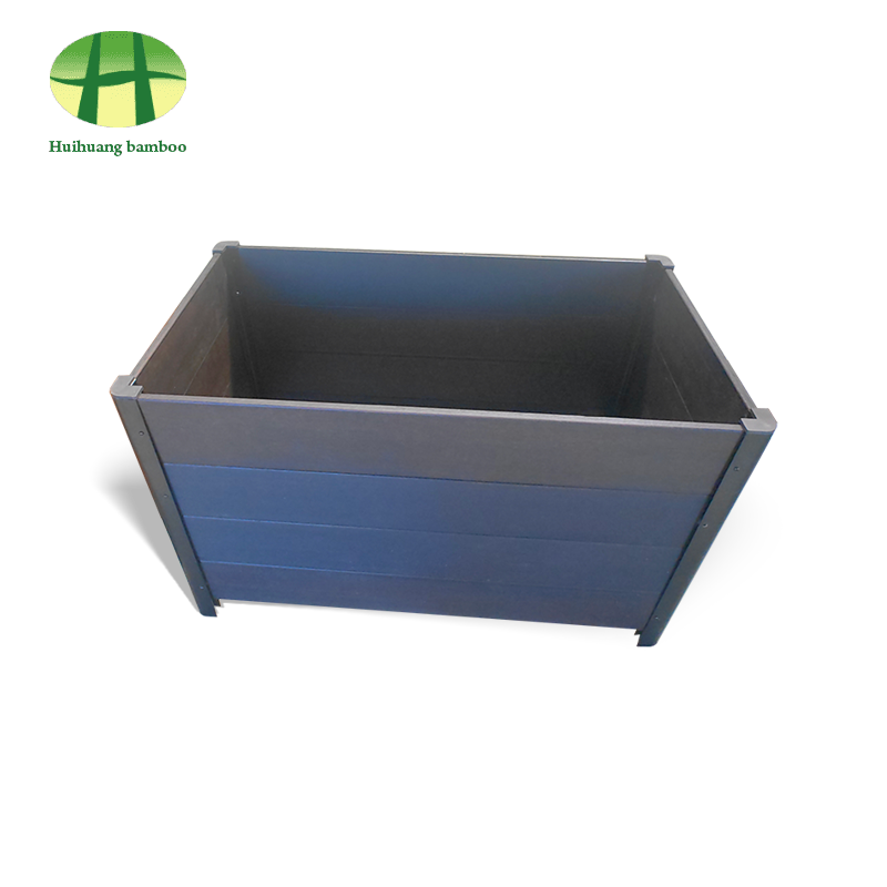 Ulkona säänkestävä bambuistutinkomposiittipuinen istutuslaatikko Ulkona säänkestävä bambuistutinkomposiittipuinen istutuslaatikko